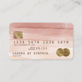 Credit Kaart Styled Dripping Gold Dusty roos Visitekaartje