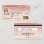 Credit Kaart Styled Dripping Gold Dusty roos Visitekaartje (Voorkant / Achterkant)