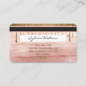 Credit Kaart Styled Dripping Gold Dusty roos Visitekaartje (Achterkant)