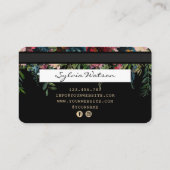 Credit Kaart Styled Dripping Gold Floral Visitekaartje (Achterkant)