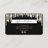 Credit Kaart Styled Dripping Gold glitter Visitekaartje (Achterkant)
