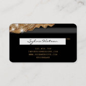 Credit Kaart Styled Dripping Gold Hair Stylist Visitekaartje (Achterkant)