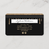 Credit Kaart Styled Dripping Gold naam toevoegen Visitekaartje (Achterkant)