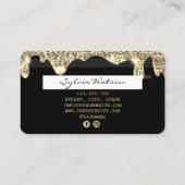 Credit Kaart Styled Dripping Gold naam toevoegen Visitekaartje (Achterkant)