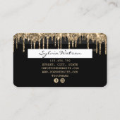 Credit Kaart Styled Dripping Gold toevoegen logo Visitekaartje (Achterkant)