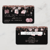 Credit Kaart Styled Dripping Roos Gold Diamonds Visitekaartje (Voorkant / Achterkant)