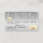 Credit Kaart Styled Dripping Silver Loyalty Card Visitekaartje (Voorkant)