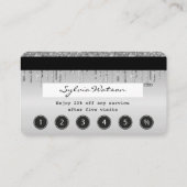 Credit Kaart Styled Dripping Silver Loyalty Card Visitekaartje (Achterkant)