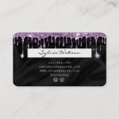 Credit Kaart Styled Dripping Violet Silk Visitekaartje (Achterkant)