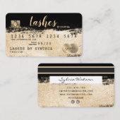 Credit Kaart Styled Gold Brush jouw naam toevoegen Visitekaartje (Voorkant / Achterkant)