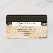 Credit Kaart Styled Gold Brush jouw naam toevoegen Visitekaartje (Achterkant)