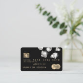 Credit Kaart Styled Gold Diamonds Social Media Visitekaartje (Staand voorkant)
