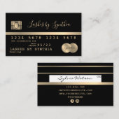 Credit Kaart styled Gold en Black add jouw naam (Voorkant / Achterkant)