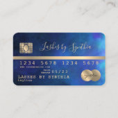 Credit Kaart Styled Gold en Navy add jouw naam Visitekaartje (Voorkant)