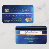 Credit Kaart Styled Gold en Navy add jouw naam Visitekaartje (Voorkant / Achterkant)