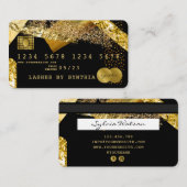 Credit Kaart Styled Gold Folie Brush Visitekaartje (Voorkant / Achterkant)