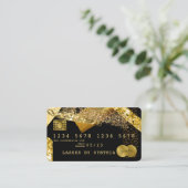 Credit Kaart Styled Gold Folie Brush Visitekaartje (Staand voorkant)