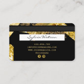 Credit Kaart Styled Gold Folie Brush Visitekaartje (Achterkant)