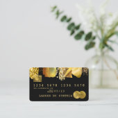 Credit Kaart Styled Gold Folie Brush Visitekaartje (Staand voorkant)