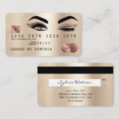 Credit Kaart Styled Gold Long Lashes Visitekaartje (Voorkant / Achterkant)