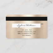 Credit Kaart Styled Gold Long Lashes Visitekaartje (Achterkant)