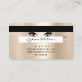 Credit Kaart Styled Gold Long Lashes Visitekaartje (Achterkant)