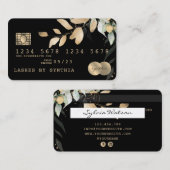 Credit Kaart Styled Greenery Floral Visitekaartje (Voorkant / Achterkant)