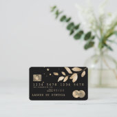 Credit Kaart Styled Greenery Gold Visitekaartje (Staand voorkant)