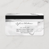 Credit Kaart Styled Grey Agate Roos Gold Visitekaartje (Achterkant)