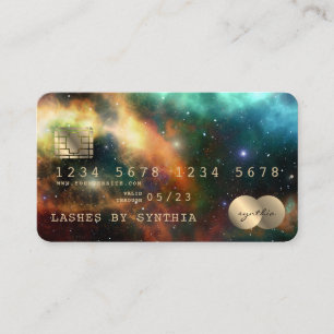 Credit Kaart Styled Nebula sterren kosmos ruimte Visitekaartje