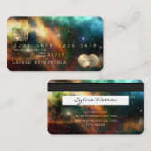Credit Kaart Styled Nebula sterren kosmos ruimte Visitekaartje (Voorkant / Achterkant)