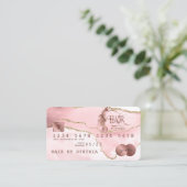 Credit Kaart Styled Roos Gold Agate Hair Stylist Visitekaartje (Staand voorkant)