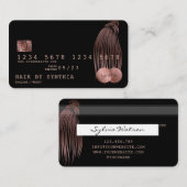 Credit Kaart Styled Roos Gold Braids Visitekaartje (Voorkant / Achterkant)