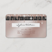 Credit Kaart Styled Roos Gold Drips Hair Stylist Visitekaartje (Achterkant)