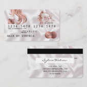 Credit Kaart Styled Roos Gold Hair Stylist Visitekaartje (Voorkant / Achterkant)