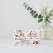 Credit Kaart Styled Roos Gold Hair Stylist Visitekaartje (Staand voorkant)