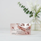 Credit Kaart Styled Roos Gold Long Lash thorn pape Visitekaartje (Staand voorkant)