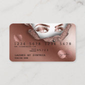 Credit Kaart Styled Roos Gold Long Lash thorn pape Visitekaartje (Voorkant)