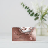 Credit Kaart Styled Roos Gold Long Lash thorn pape Visitekaartje (Staand voorkant)