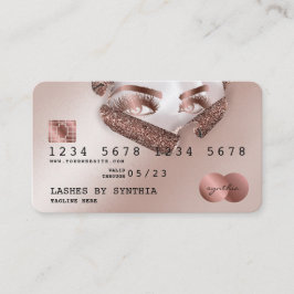 Credit Kaart Styled Roos Gold Long Lash thorn pape Visitekaartje