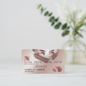 Credit Kaart Styled Roos Gold Long Lash thorn pape Visitekaartje (Staand voorkant)