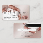 Credit Kaart Styled Roos Gold Long Lash thorn pape Visitekaartje (Voorkant / Achterkant)