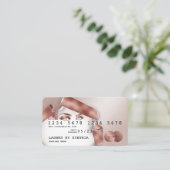 Credit Kaart Styled Roos Gold Long Lash thorn pape Visitekaartje (Staand voorkant)