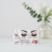 Credit Kaart Styled Roos Gold Long Lashes Crown Visitekaartje (Staand voorkant)