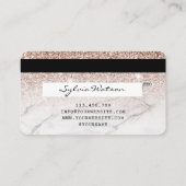 Credit Kaart Styled Roos Gold Long Lashes Marmer Visitekaartje (Achterkant)