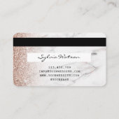 Credit Kaart Styled Roos Gold Marble Long Lashes Visitekaartje (Achterkant)