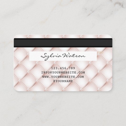 Credit Kaart Styled Roos Gold Visitekaartje (Achterkant)