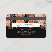 Credit Kaart Styled Roos Goud Koperborstel Visitekaartje (Achterkant)