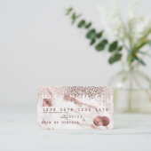 Credit Kaart Styled Roos Goud Marmer en Confetti Visitekaartje (Staand voorkant)