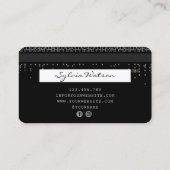 Credit Kaart Styled Silver Confetti Visitekaartje (Achterkant)